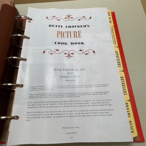 Betty Crockers Picture Cook Book Facsimile Edition Red Hardcover Spiral Bound - Picture 5 of 12